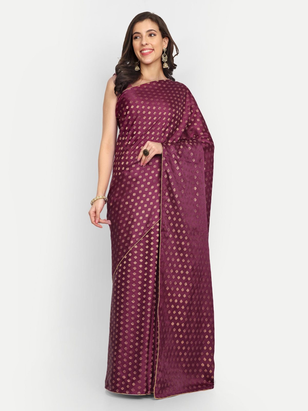 Maroon Silk Saree