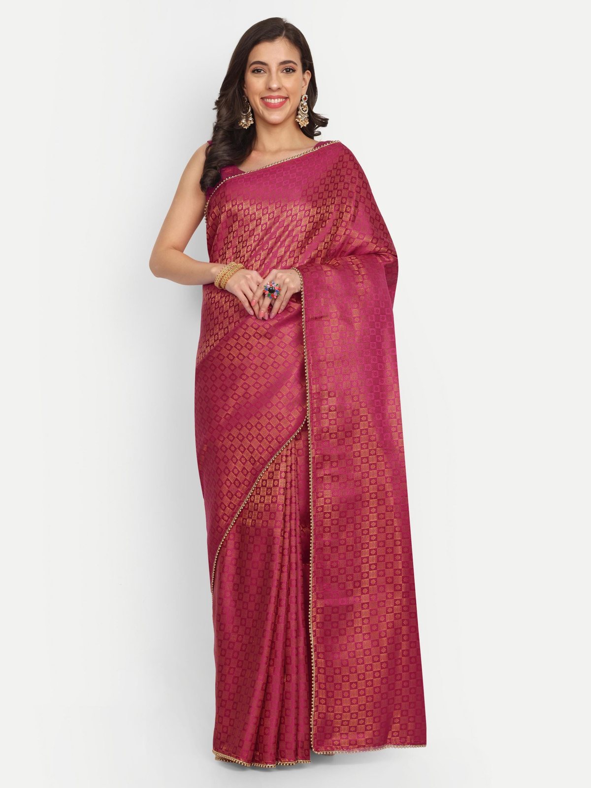 Magenta Silk Saree